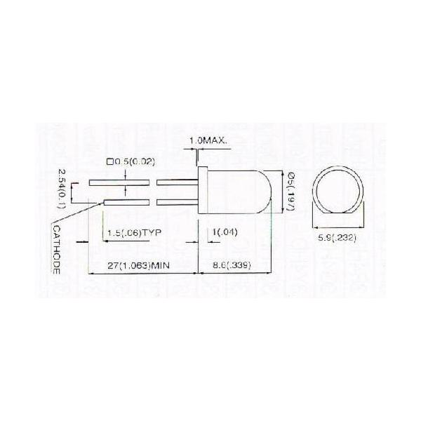 拡散タイプLED(5φ)/100本セット5R3PD-10　