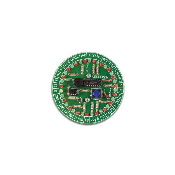 ・電子工作キット　ルーレットWSG119の組立済品です。ルーレットが回る音は本物さながら！皆で一緒に楽しめるゲームです。電源：単3電池×3個(別売)寸法：&amp;Oslash;91 x 33mm