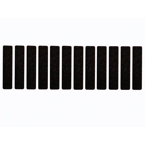 ・表面保護、家具裏に。材質: フェルトカラー: 黒寸法: 15mm x 68mm数量: 12重量: 約27g