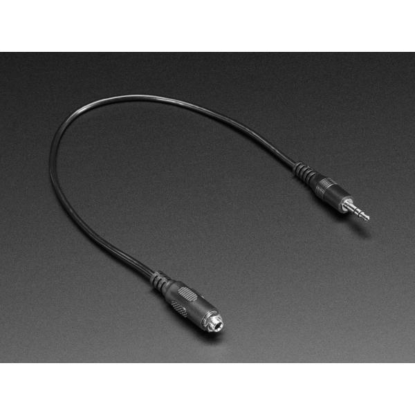 パネルマウント3.5mmステレオケーブルメス→オス