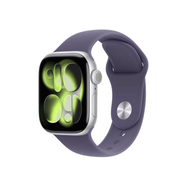 【ラッピング可】【即日発送】【新品】Apple Watch Series 11 GPSモデル 42mm MEU74J/A シルバー・パープルフォグスポーツバンド M/L