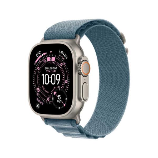 【ラッピング可】【即日発送】【新品】Apple アップル Watch Ultra 3 GPS+Cellularモデル 49mm MEWM4J/A ナチュラル・ライトトブルーアルパインループ M