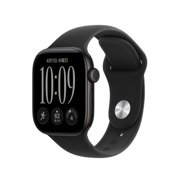 【ラッピング可】【即日発送】【新品】Apple アップル Apple Watch Series 12 GPSモデル 42mm MJEA4X/A ブラック・ブラックスポーツバンド S/M