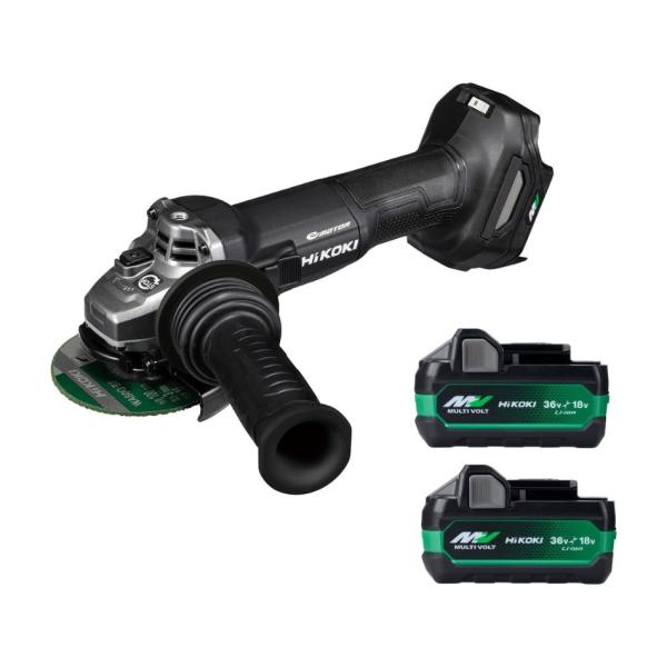 HiKOKI G3610DC 2XPBZは36V対応のコードレスディスクグラインダ。回転数3200〜10000rpmの変速機能で研削から仕上げまで自在に対応。100mmディスク仕様で取り回しやすく、現場作業の効率を高める。2.5Ah/5Ah...