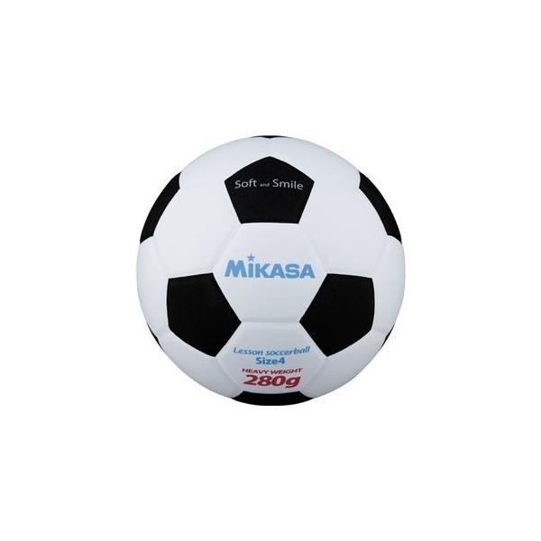 ds-2262457 MIKASA（ミカサ）スマイルサッカーボール 4号球 ホワイト×ブラック 【SF428WBK】 (ds2262457)