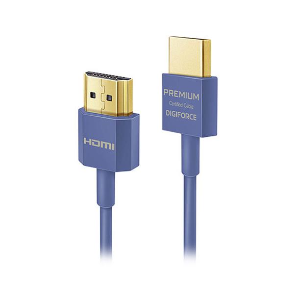 PREMIUM HDMI CABLE 超スリムタイプ 1.8m（ネイビーブルー）　D0041NB　HDMIケーブル　デジフォース