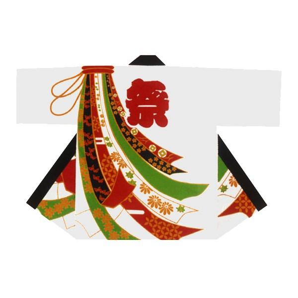 子供 法被 半纏 半被 半天 袢天 (白) 綿100% 祭文字にのしめ 祭り 衣装 祭禮 神輿 イベント 夏祭り 秋祭り まつり はんてん ハッピ 帯・鉢巻付