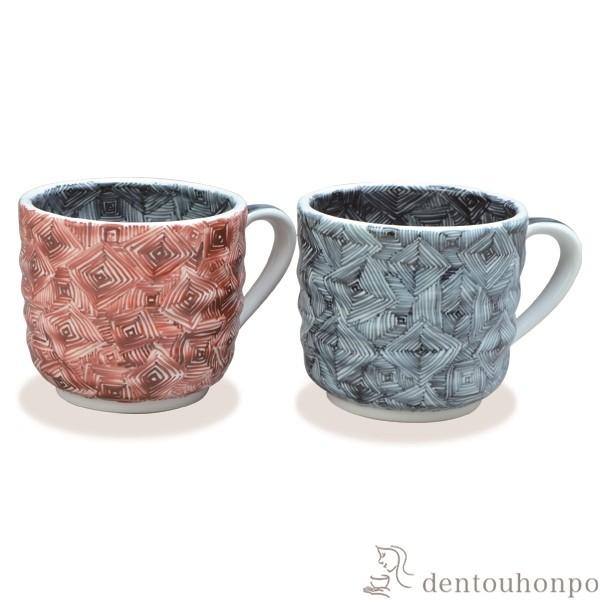 ペアマグカップ 染赤雷紋 名入れ有料 父の日 プレゼント 初任給 プレゼント 祖父母 清水焼 京焼 結婚 出産 内祝い 引き出物 金婚式 Kmk0563 伝統本舗 通販 Yahoo ショッピング