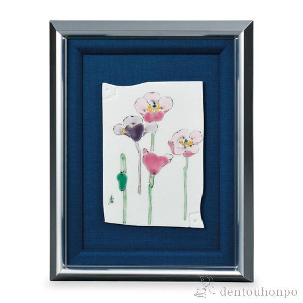 楽天市場】 ミズヒキの陶板 手書き 絵付け 陶額 工芸 壁飾り 陶器