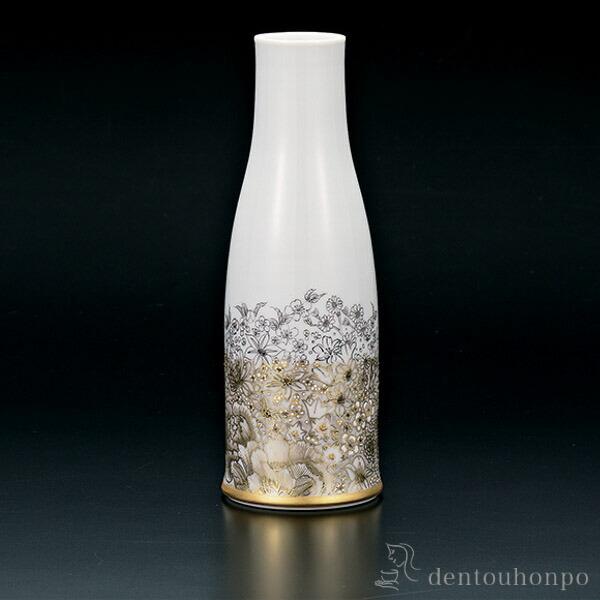 年末のプロモーション大特価 伝統本舗花瓶 本金墨花詰 7 5号 ガラス フラワーベース 花器 一輪挿し おすすめ 九谷焼 周年 創立 上場 竣工 開店 事務所移転 開業 プレゼント お祝い お返し お礼 Ubat Fr