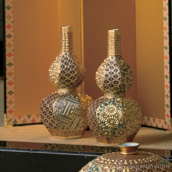 九谷焼飾対徳利 本金盛割取小紋の魅力と選び方