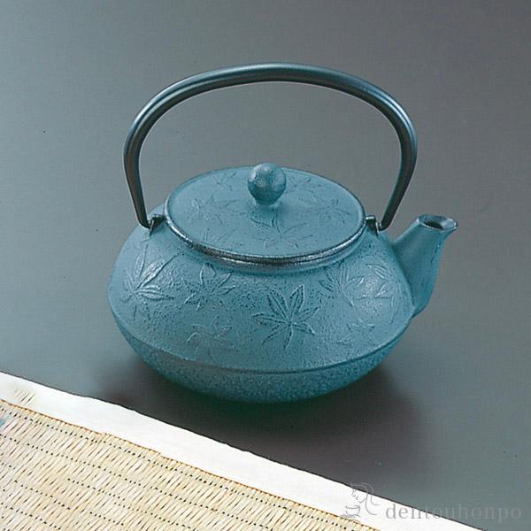 岩鋳（IWACHU） 南部鉄器 急須 カエデ 緑青 5型 茶こし付 ( 岩鋳 初任