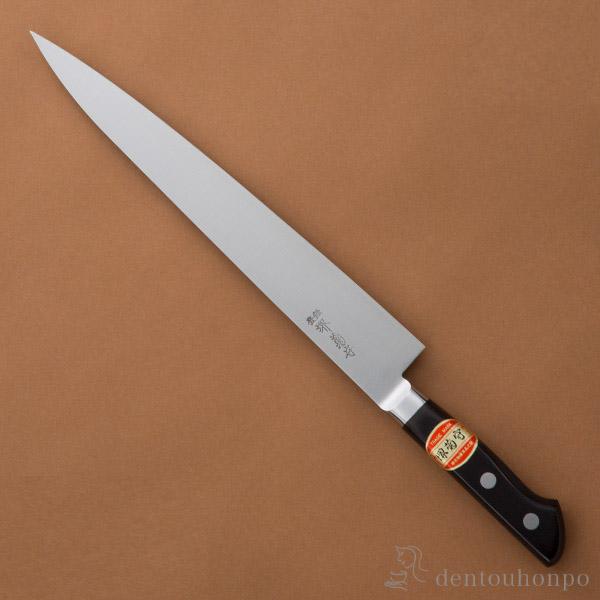 洋包丁 堺菊守 日本鋼（口金付） 筋引 270mm 1本 名入れ彫刻無料