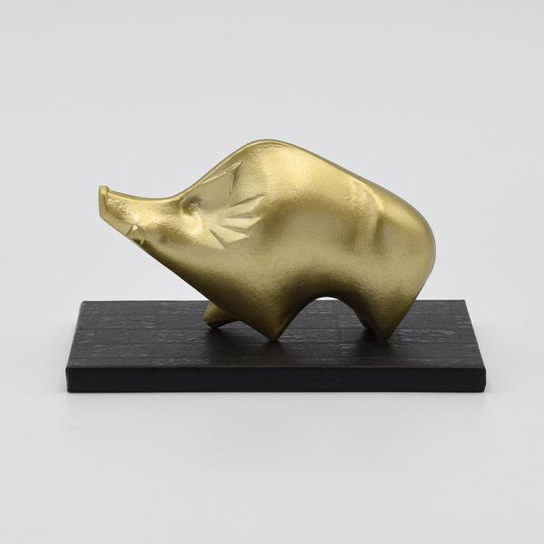 干支 「亥」い 敷板付 ( 退職祝い 定年 亥 猪 十二支 開運 高岡銅器