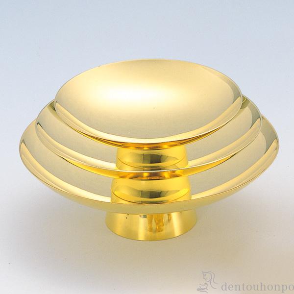 純銅製品　工芸品 純金 盃 三ッ重 D 3.5号 ( 光則（金工芸） 東京銀器（金工芸） 周年