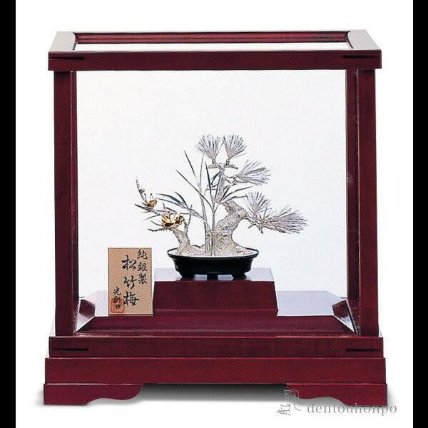 銀製 盆栽 松竹梅 特小 ( 木札名入れ有料 退職祝い 定年 高級