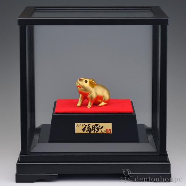 純金 福豚 A 12g ( 木札名入れ有料 高級 コレクション 美術品 工芸品
