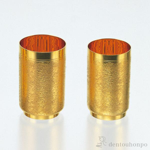 純金 夫婦湯呑 岩石 225g ( 木札名入れ有料 高級 コレクション 美術品
