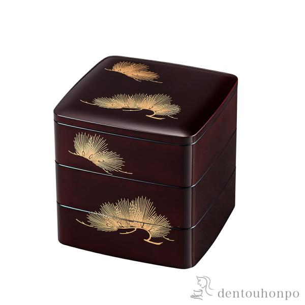 溜塗 堅地 螺鈿 蒔絵 総和台 お膳台 3段重 入れ子式/お重台木製大正昭和輪島 dentouhonpo_ymy0322