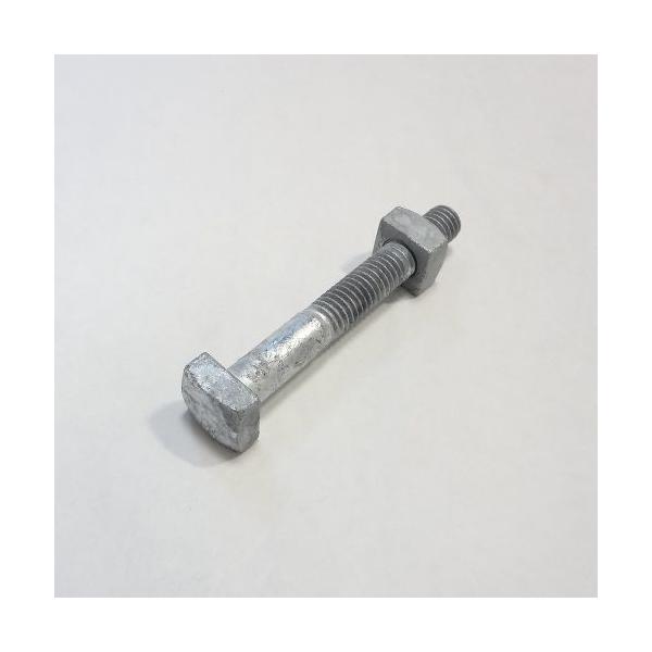 ボルト ナット付 4分-100mm表面処理:溶融亜鉛メッキ(ドブメッキ)