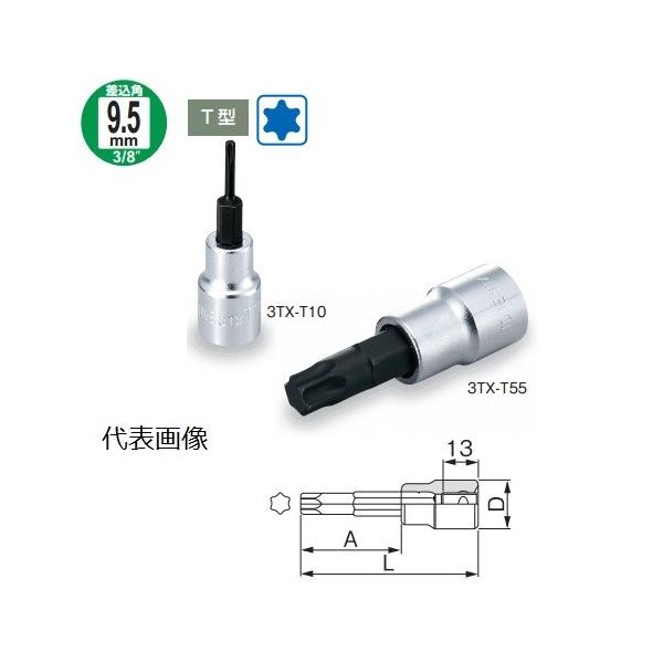 TONE（トネ） 前田金属工業 トルクスソケット 強力タイプ 3TX-T40