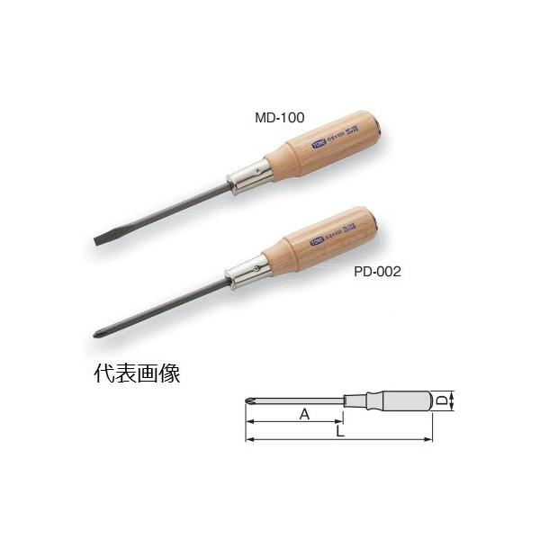 TONE（トネ） 前田金属工業 貫通ドライバー PD-002 : 電材ドットコム
