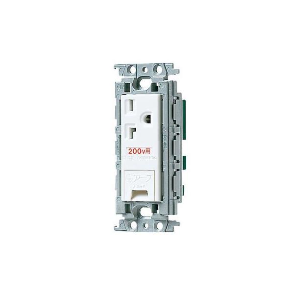 Panasonic パナソニック 15A 20A兼用埋込アースターミナル付接地コンセント 250V 絶縁枠付 ホワイト WTF19324WK