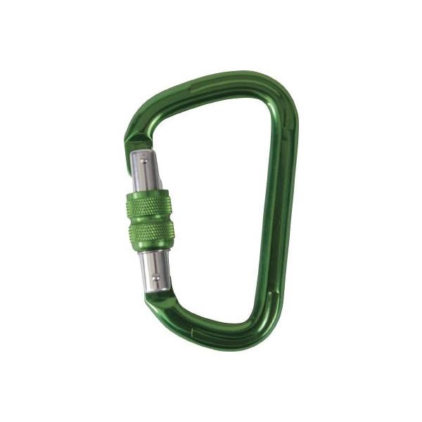 【4150406】ネジロック付カラビナ 線径8mmx79m グリーン TKNNL880GNカギやツールをワーキングベルトに吊るすことが可能です。ねじロックを回すことでフック部分をロックできます。お取り寄せ商品のため納期にお時間がかかる場合が...