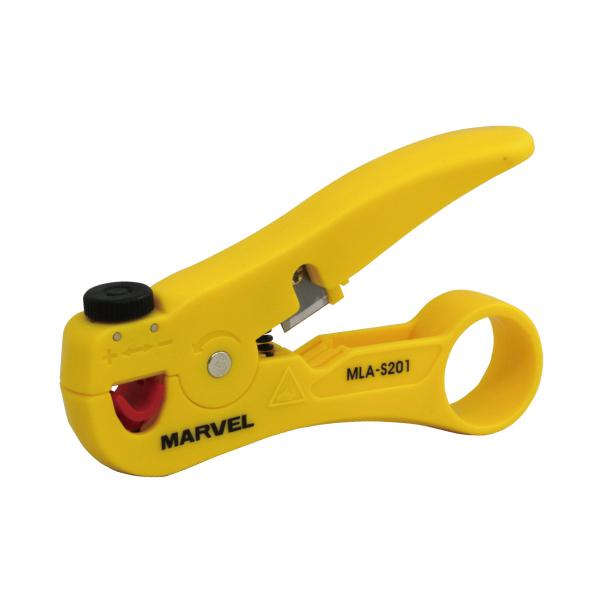 【メール便対応】【お取り寄せ】●簡単にストリップ可能　ケーブルをはさんで回すだけ●刃の深さ調整ネジ付　ケーブルの被覆に合わせて切込みの深さを調整可能●適用ケーブル　外径φ4〜8mm　UTP/STPケーブル★仕様★●全長:110mm●質量:4...