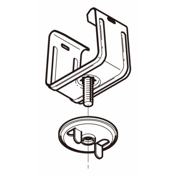 ネグロス DK1UK-6 上向き用器具取付金具 DP−1用 耐荷重10キロ