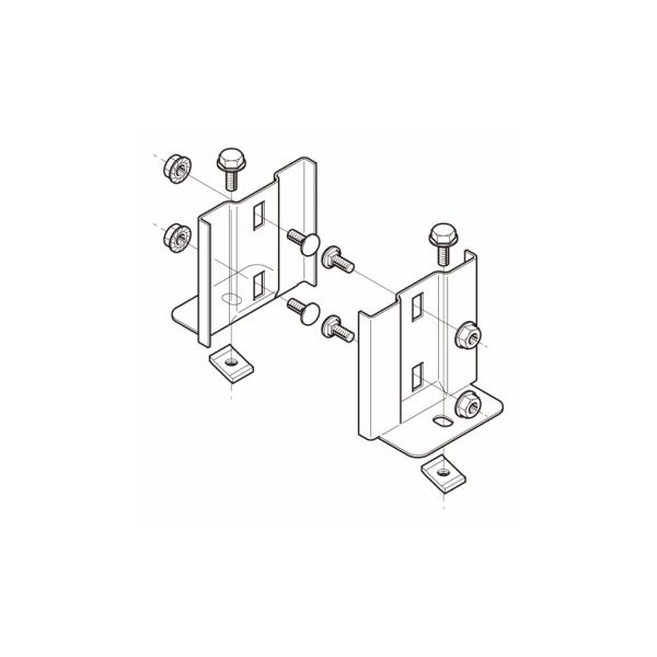 ネグロス QRU1 QRラック×盤取付金具 立上取付用 2個組 : 電材ネット