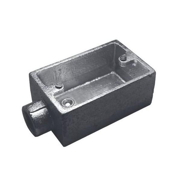 在庫あり 露出スイッチボックス（1個用1方出） G28 鋳鉄製 HDZ 溶融
