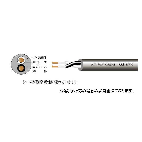 ☆新品☆富士電線 2CT 1.25SQx2C 10mより切断OK ゴム 