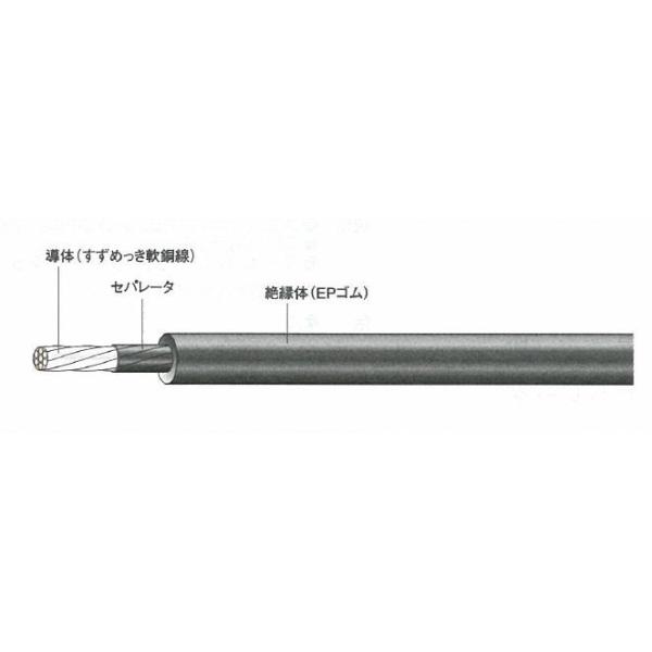 1mより切断OK 6600V KIP 60SQ 高圧電気機器内配線用EPゴム絶縁電線