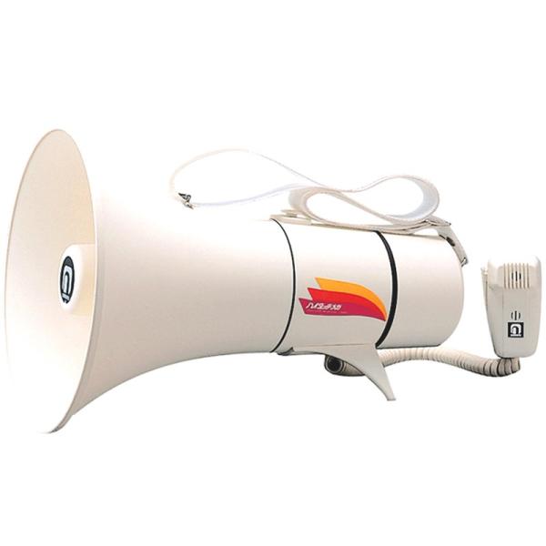 ＜仕様＞・出力：定格13W／最大：20W・使用電池：単2乾電池×6本・寸法：口径210mm×全長320mm・質量：約1.1kg（乾電池別）・通達距離（JEITA）：音声時約400m・電池持続時間（JEITA）：音声時約13時間・肩掛けバンド...