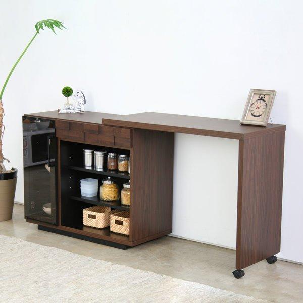 GART（ガルト） キッチンカウンター おしゃれ 収納 90 伸縮キッチン