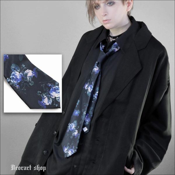 Deorart（ディオラート） 【メール便】ファッション・ネクタイ[ 青薔薇