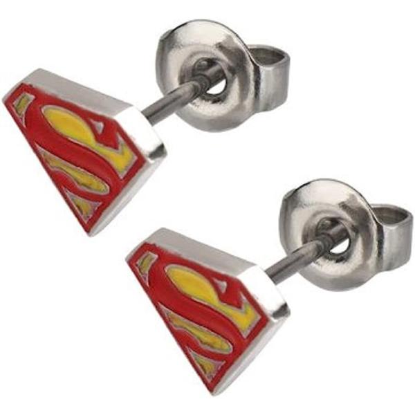 【並行輸入品】DCコミック スーパーマン レッド &amp; イエロー ロゴ スタッド イヤリング