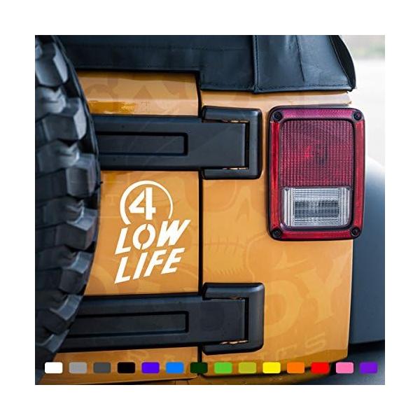 【並行輸入品】Skull Daddy Graphics 4 Low Life Willys ステッカー デカール ジープ ラングラー チェロキー JL