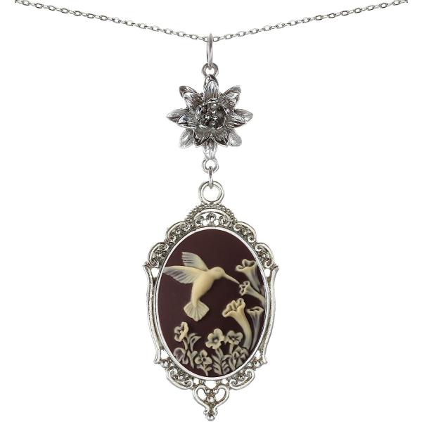 STEPHAN　カメオ　花　ブローチ　ネックレス　ペンダント　2WAY　チャーム STEPHAN カメオ 花 ブローチ ネックレス ペンダント 2WAY