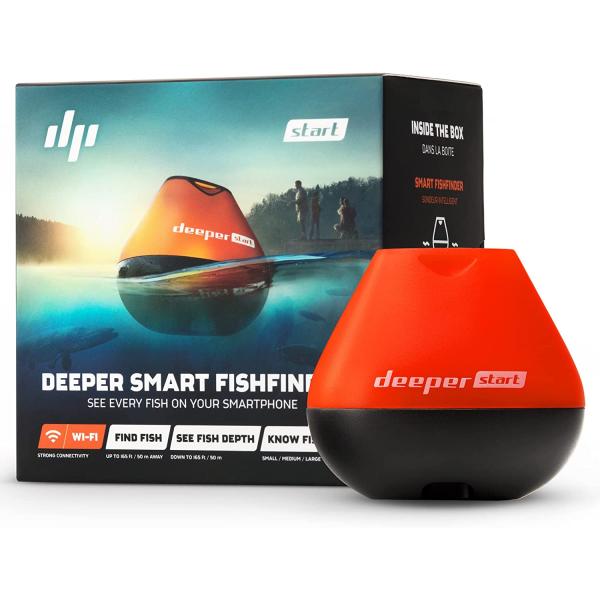 商品名Deeper Start スマートフィッシュファインダー   ライトワイヤレスWi-Fiフィッシュファインダー ショアアングラー用Deeper START Smart Fish Finder - Portable Fish Finde...