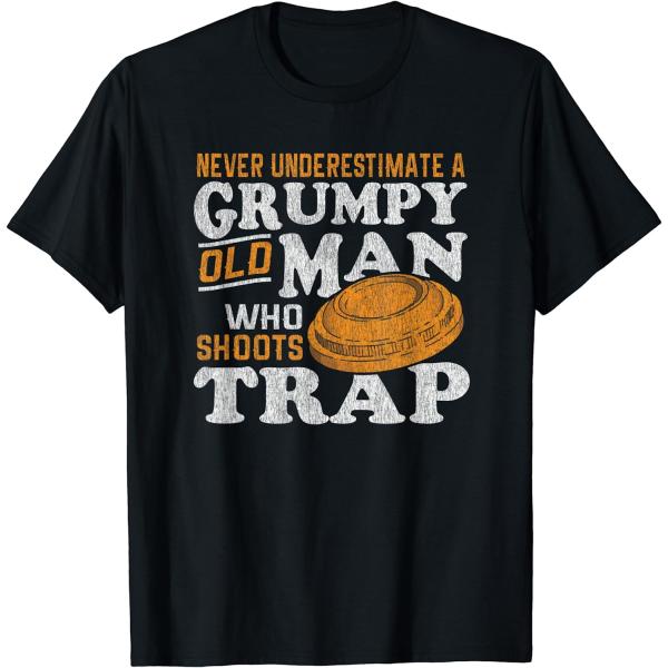 【並行輸入品】Clay Pigeon Shoot Never Underestimate Grumpy Old Man Trap T-Shirt
