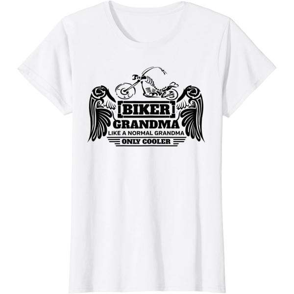 【並行輸入品】Womens Biker Grandma design Idea for a Motorcycle Granny T-Shirt
