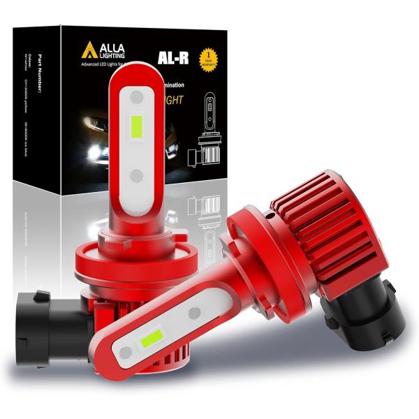 【並行輸入品】Alla Lighting 5200lm AL-R H11 H16 LED Ice Blue Fog Lights Bulbs Xtre