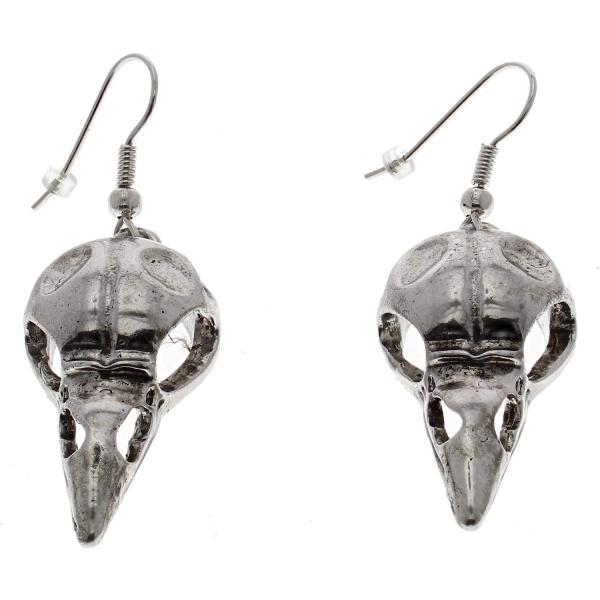 【並行輸入品】Zac's Alter Ego Alternative Jewellery 3D Hollow Raven Skull Earring