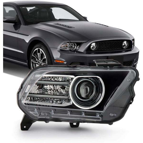【並行輸入品】AKKON - 2013-2014 フォード マスタング クーペ コンバーチブル [HID/キセノン] プロジェクターヘッドライト LE