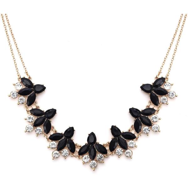 JERTOCLE Holiday Necklace for Women Crystal Mardi ...