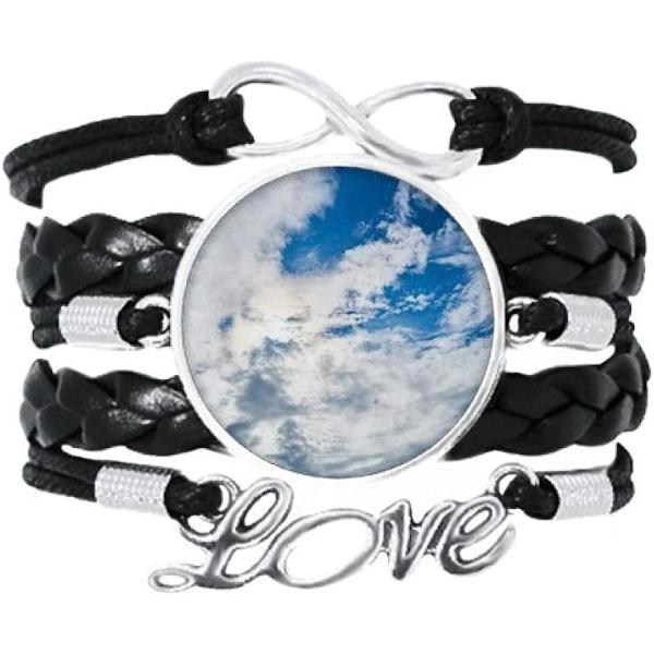 【並行輸入品】DIYthinker Dakr Blue Sky White Clouds Bracelet Love Accessory Twiste