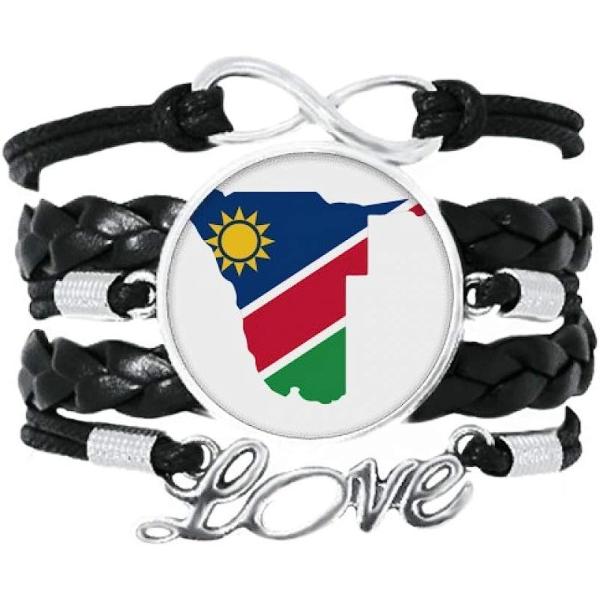 【並行輸入品】DIYthinker The Republic of Namibia Africa Map Bracelet Love Accessor