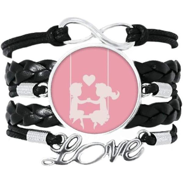 【並行輸入品】DIYthinker Pink Boy and Girl Valentine's Day Love Bracelet Love Acce